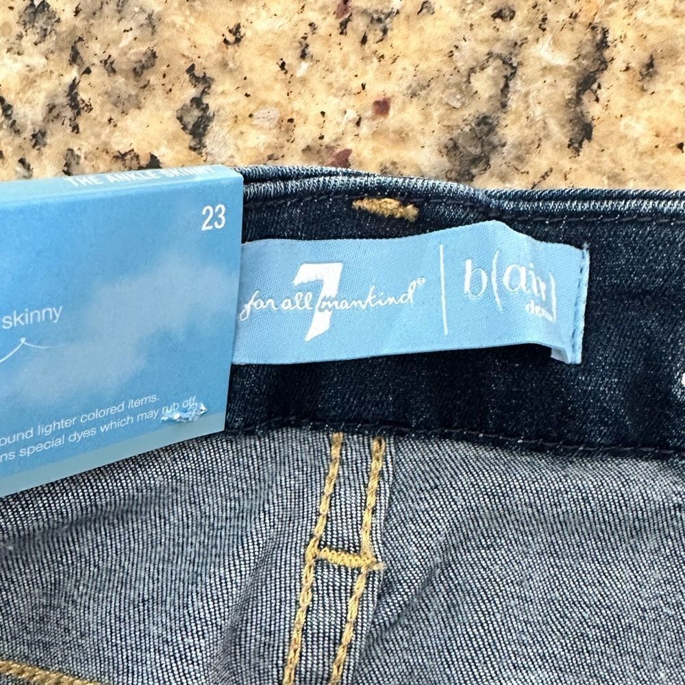 NWT 7 For All Mankind Women’s Ankle Skinny Blue Jeans B(air) - Size 23 - Picture 9 of 11
